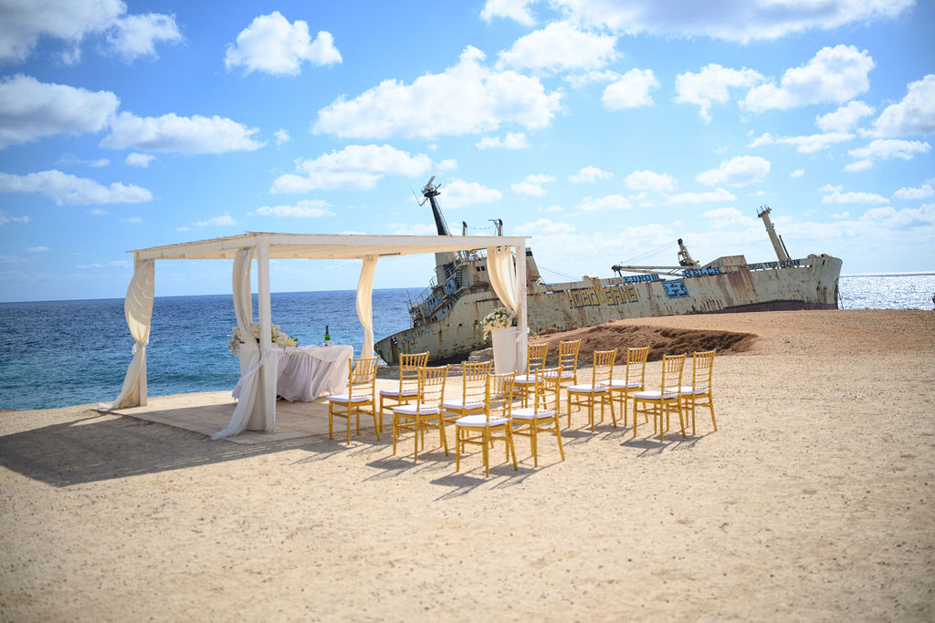 Book your wedding day in Pegeia Shipwreck 