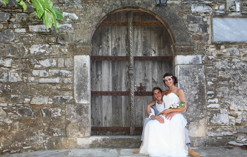 Book your wedding day in Blue Green Bay Skopelos