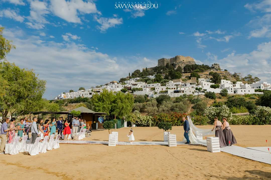 Book your wedding day in Lindos Beach