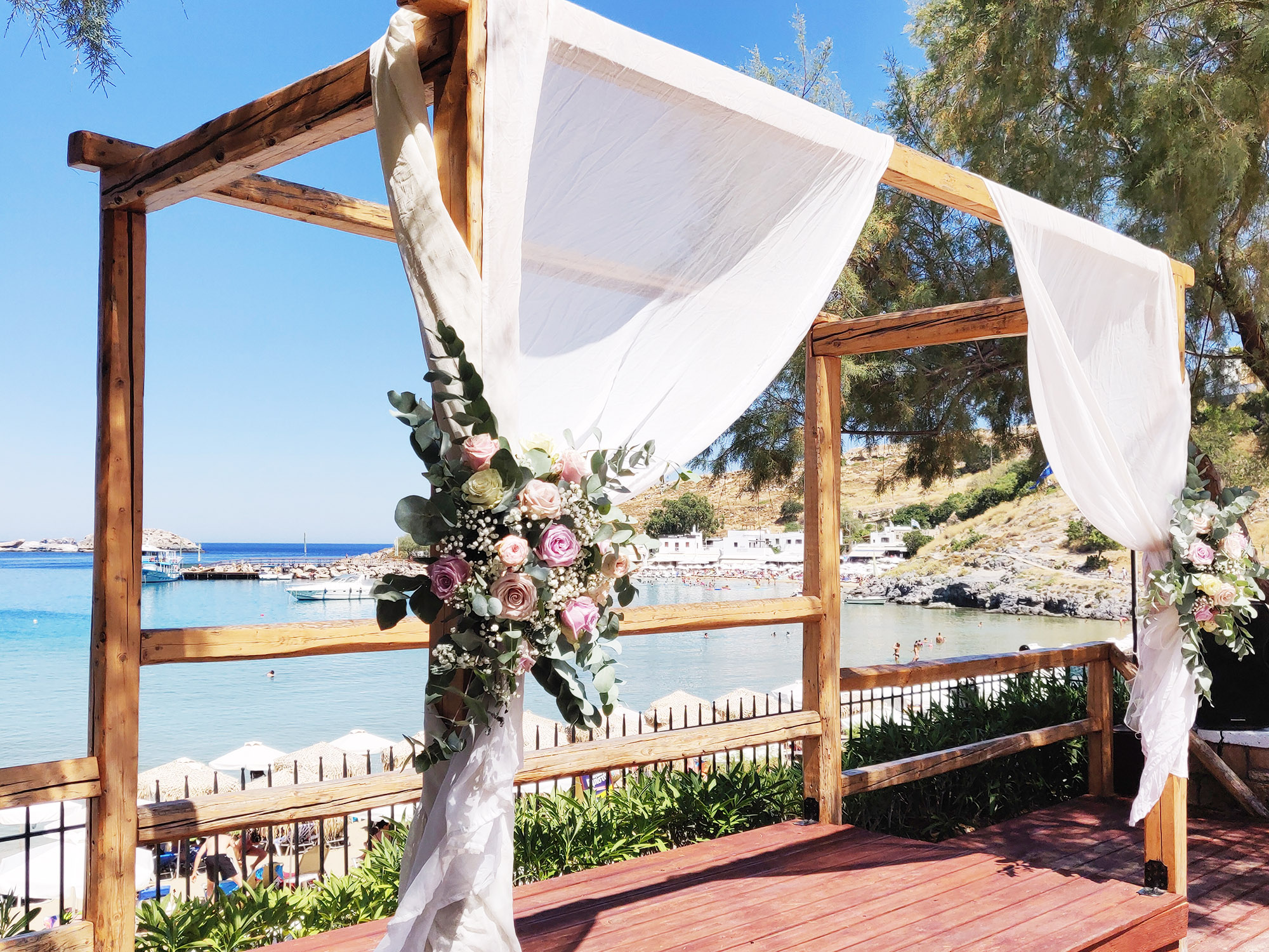 Book your wedding day in Lindos Beach