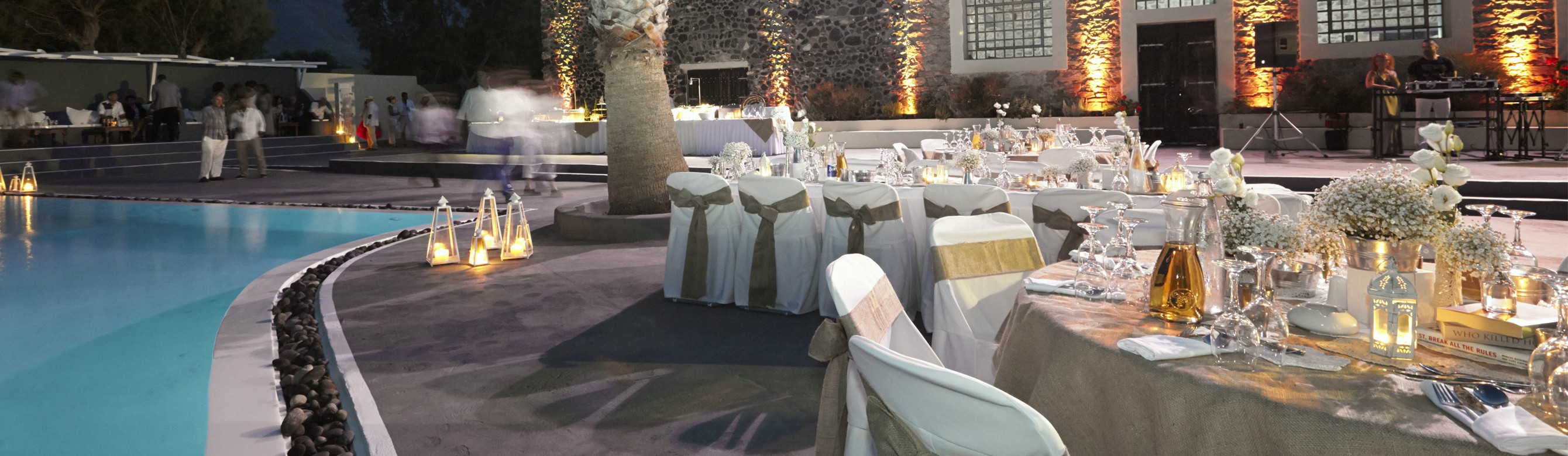 Book your wedding day in Oceanids Estate Santorini