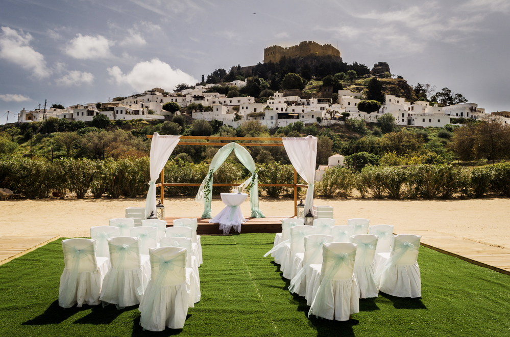 Book your wedding day in Lindos Beach